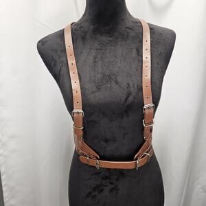 Leather Harness Belt Womens Bodysuit Harness Strap, Waist Harness Custom Made